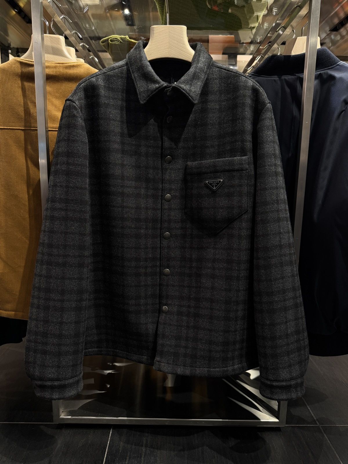 Prada Prada Wool Shirt Size US XL / EU 56 / 4 - 1 Thumbnail