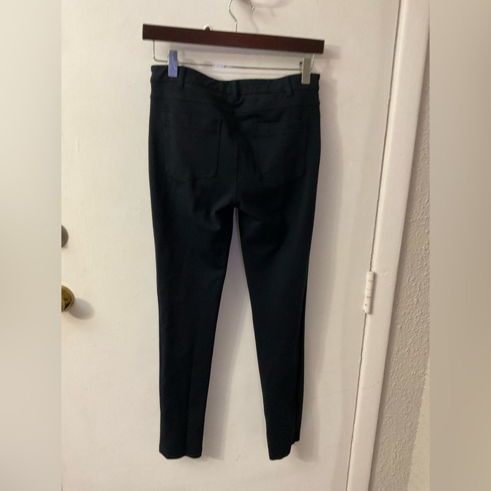 Vince Vince Career Workwear Mid Rise Pants 6 Black Ponte Stretch Size 28" / US 6 / IT 42 - 2 Thumbnail