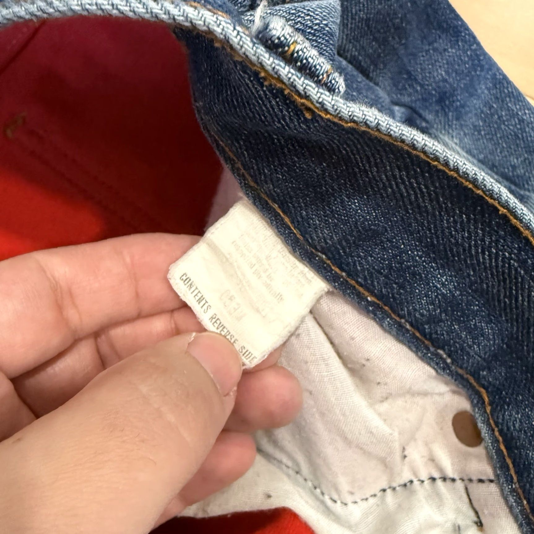 Levi's VINTAGE Levi's Orange Tab Lined Jeans 34 Blue 80s Bootcut Made in USA 39103 2517 Size US 34 / EU 50 - 4 Thumbnail