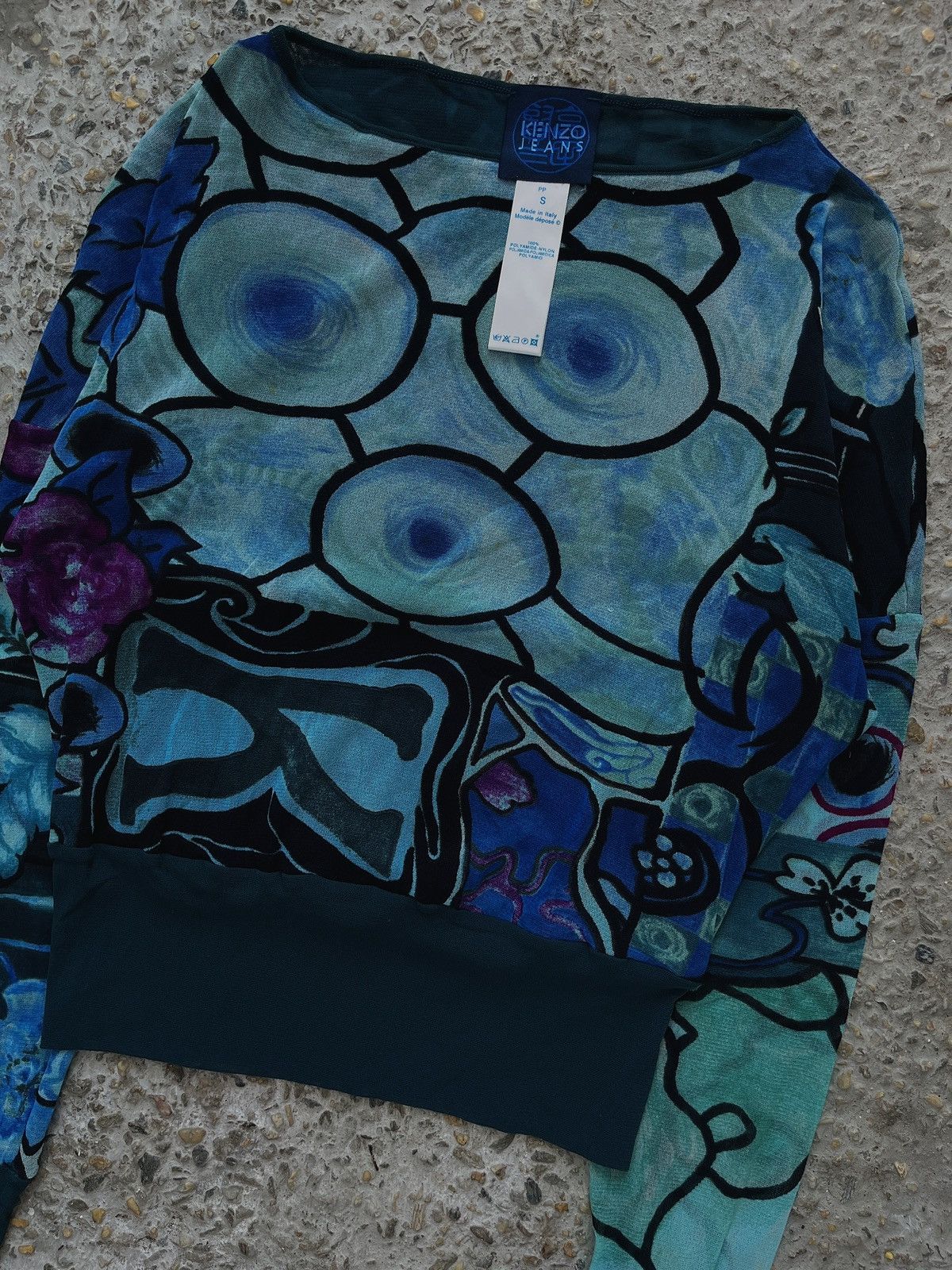 Kenzo Vintage Y2K Mesh Longsleeve Size S / US 4 / IT 40 - 3 Thumbnail