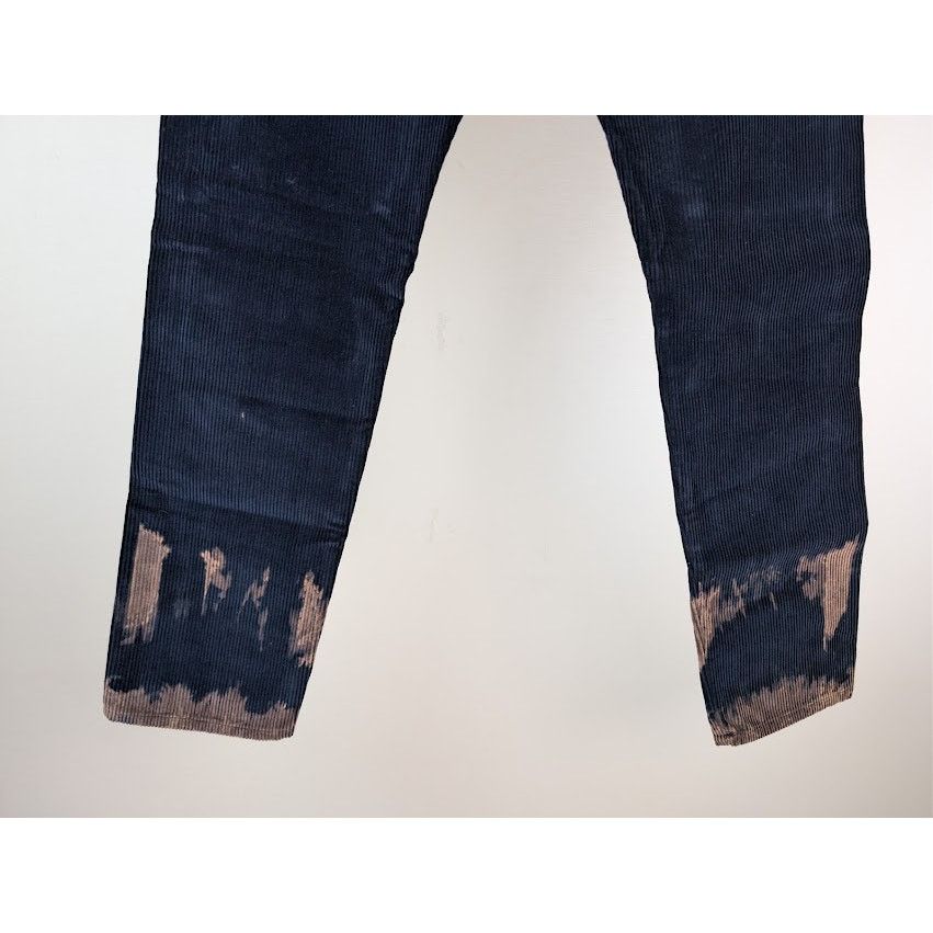 Gucci o1rshd1 Bleached Cotton Corduroy Tapered Denim Pants in Blue Size US 33 - 13 Thumbnail