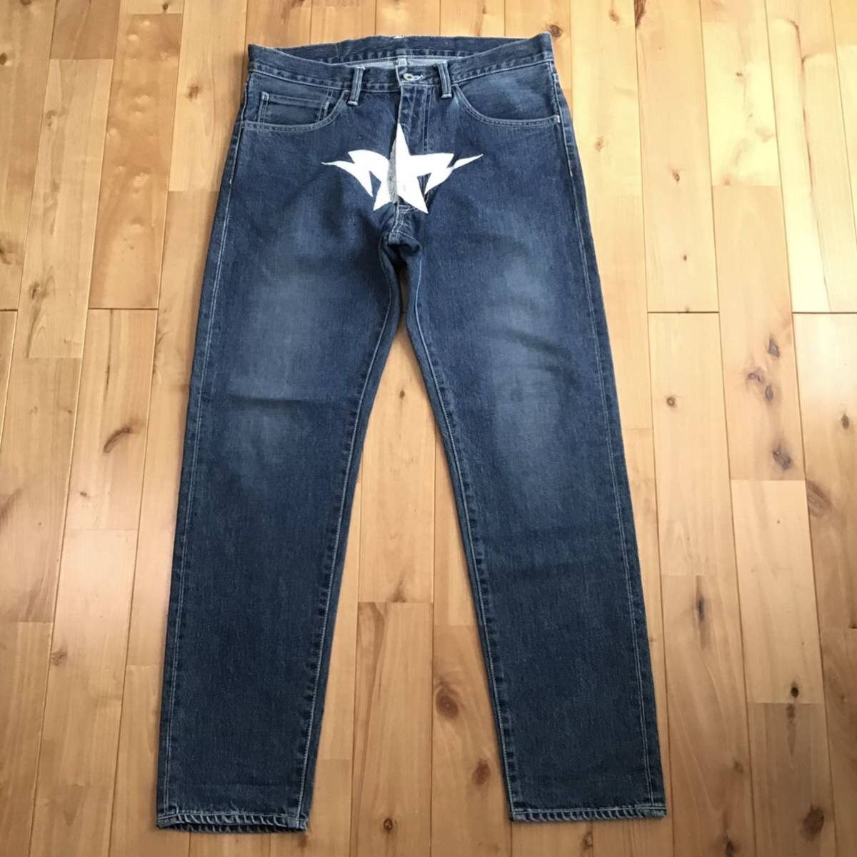 BAPE TWIN STA denim pants a bathing ape star ☆size M