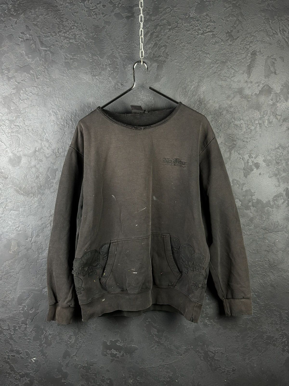 No Fear × Vintage Vintage 90s No Fear Thrashed Sun Faded Burnout Crewneck Size US L / EU 52-54 / 3 - 1 Thumbnail