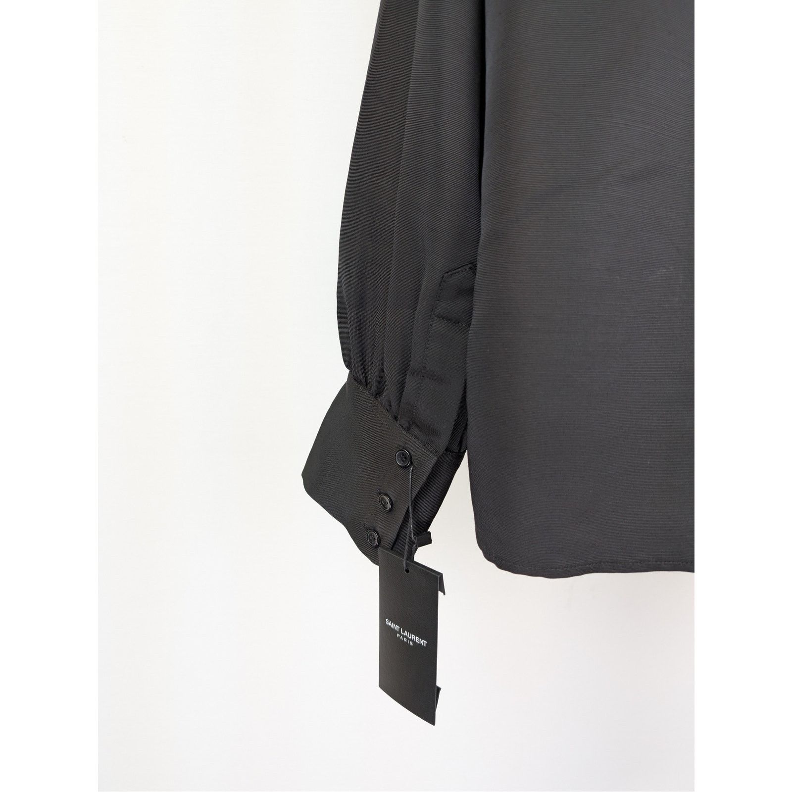 Saint Laurent Paris o1rshd1 Lavallière-Neck blouse Shirt in Black Size US M / EU 48-50 / 2 - 12 Thumbnail