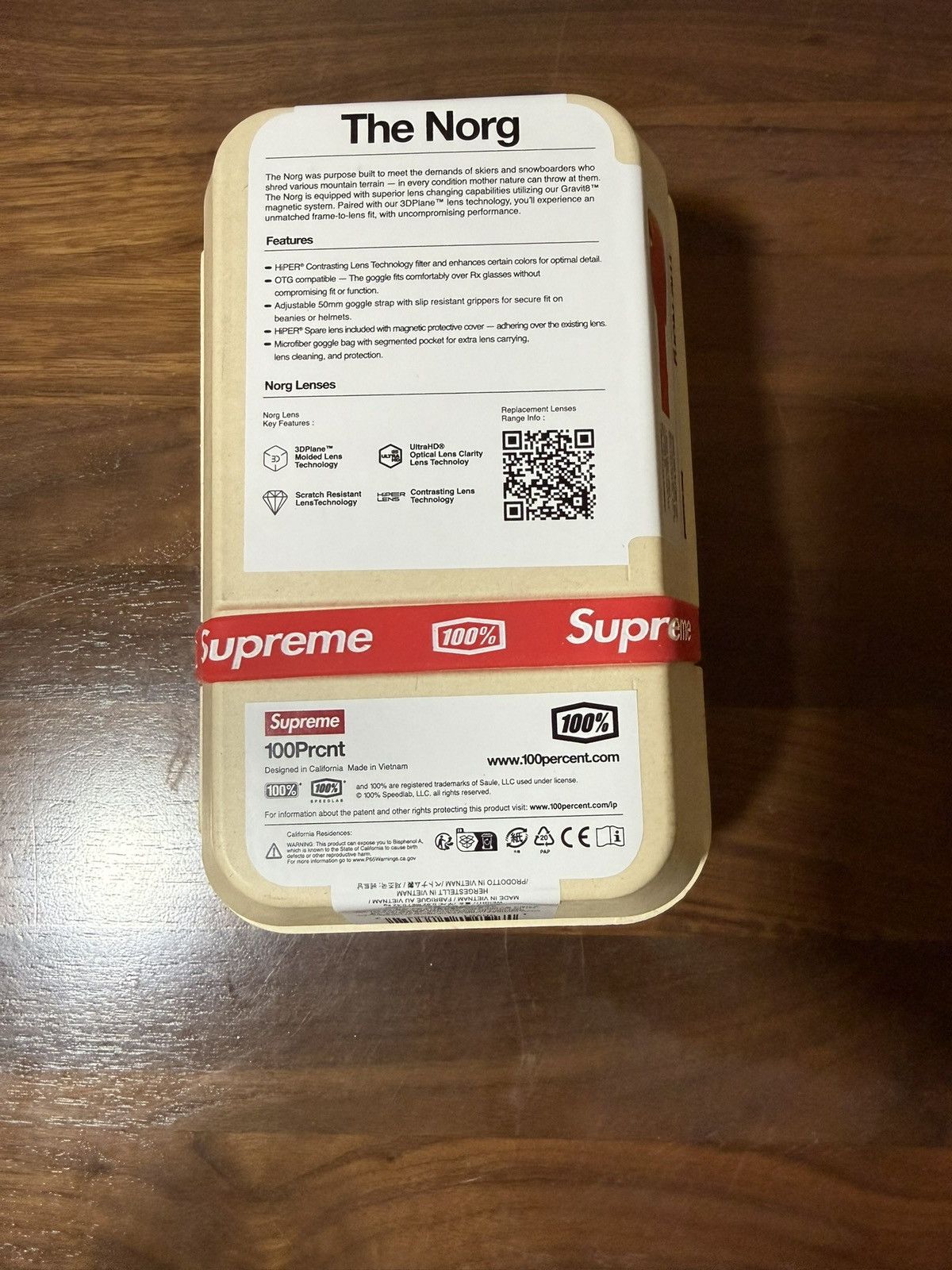 Supreme Supreme 100% NORG Goggles Red NYC Ski Snowboard HiPER® Lens Size ONE SIZE - 7 Thumbnail