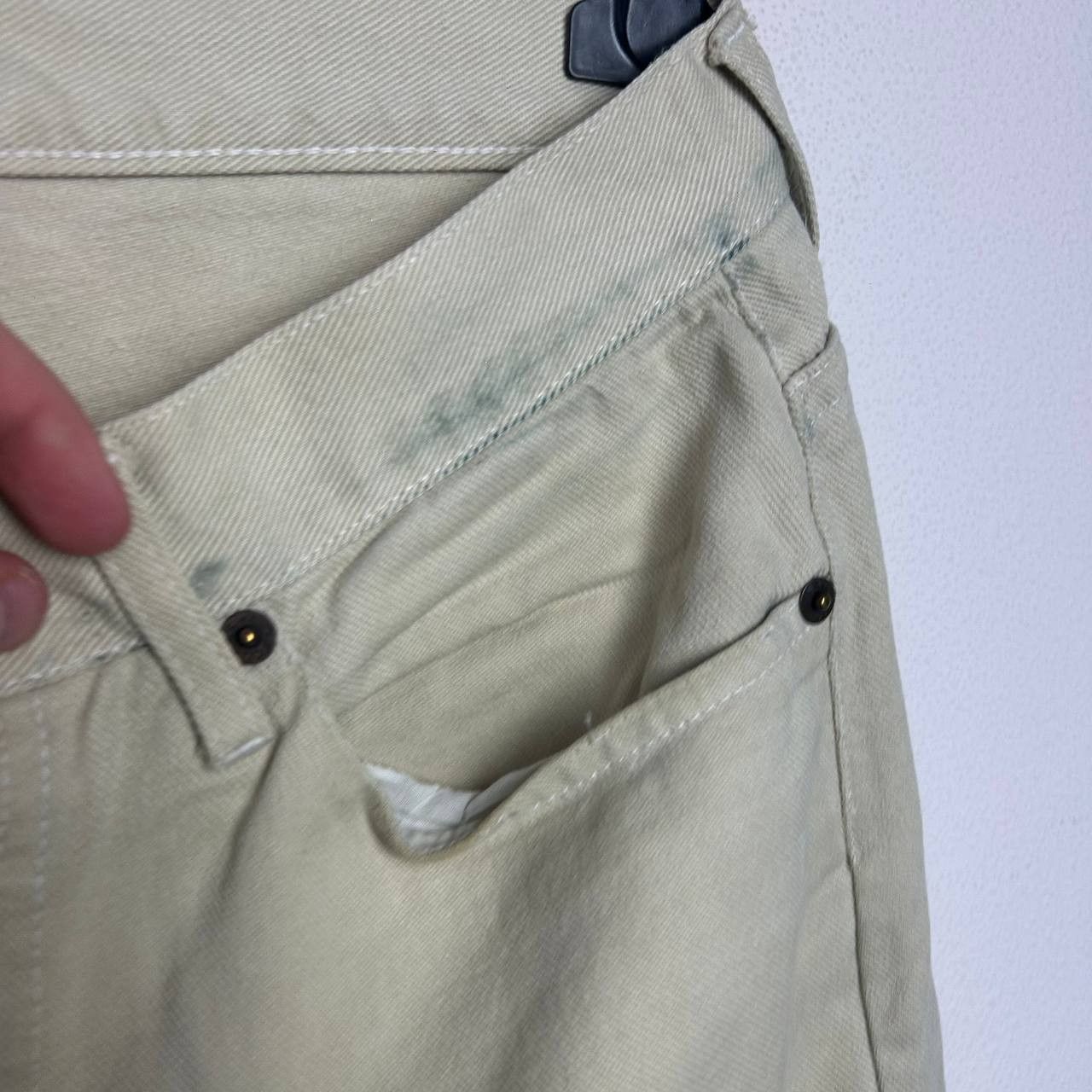 Levi's Vintage Clothing Vintage Levis 501xx Made In USA beige denim jeans Size US 34 / EU 50 - 11 Thumbnail