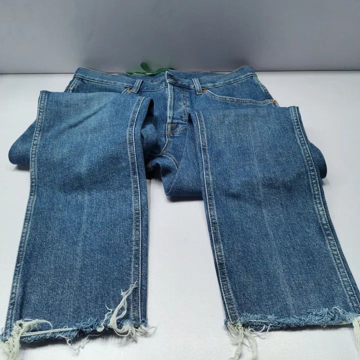 Gucci Gucci Gucci Blue Straight Leg Denim Pants for Men -2506 Size US 31 - 7 Thumbnail