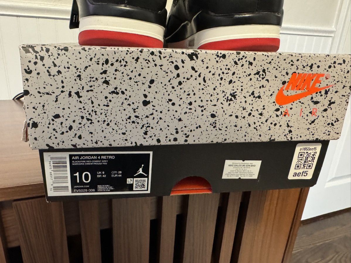 Jordan Brand Jordan 4 Bred Reimagined Size US 10 / EU 43 - 5 Thumbnail