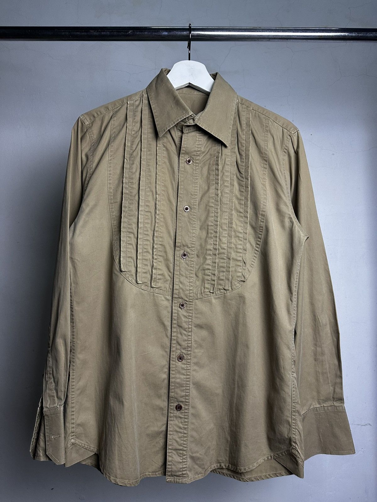 Gucci 00’s Gucci Pleated Rib Shirt Frida Giannini Era Size US M / EU 48-50 / 2 - 1 Thumbnail