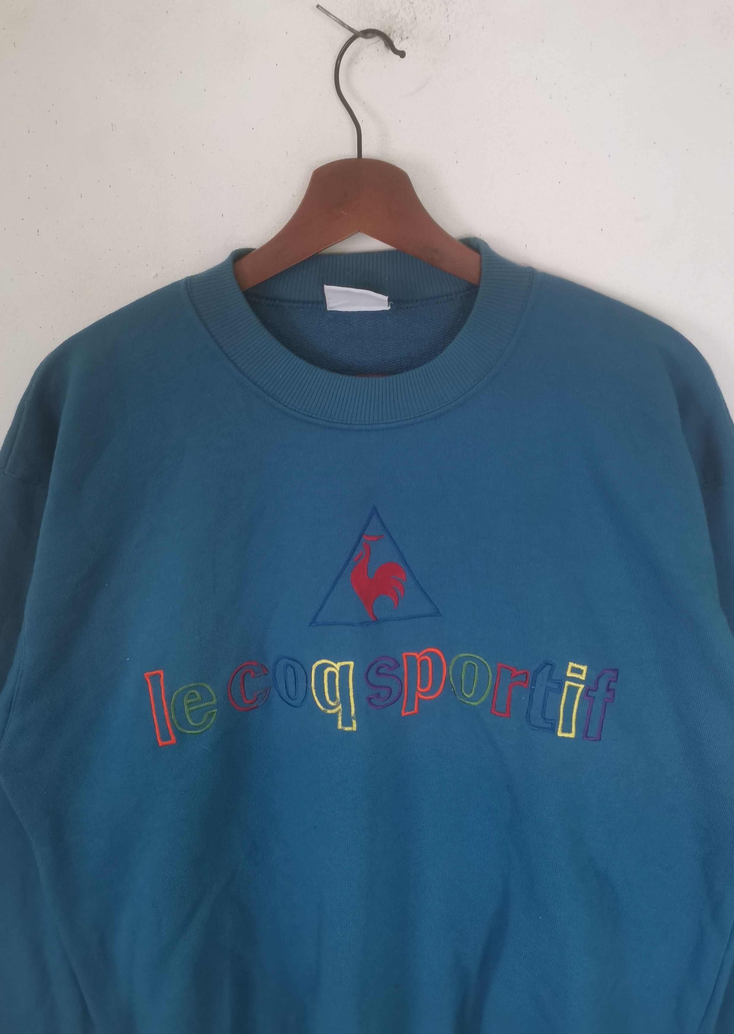 Le Coq Sportif × Vintage Rare LE COQ SPORTIF sweatshirt blue colour Size US L / EU 52-54 / 3 - 2 Thumbnail