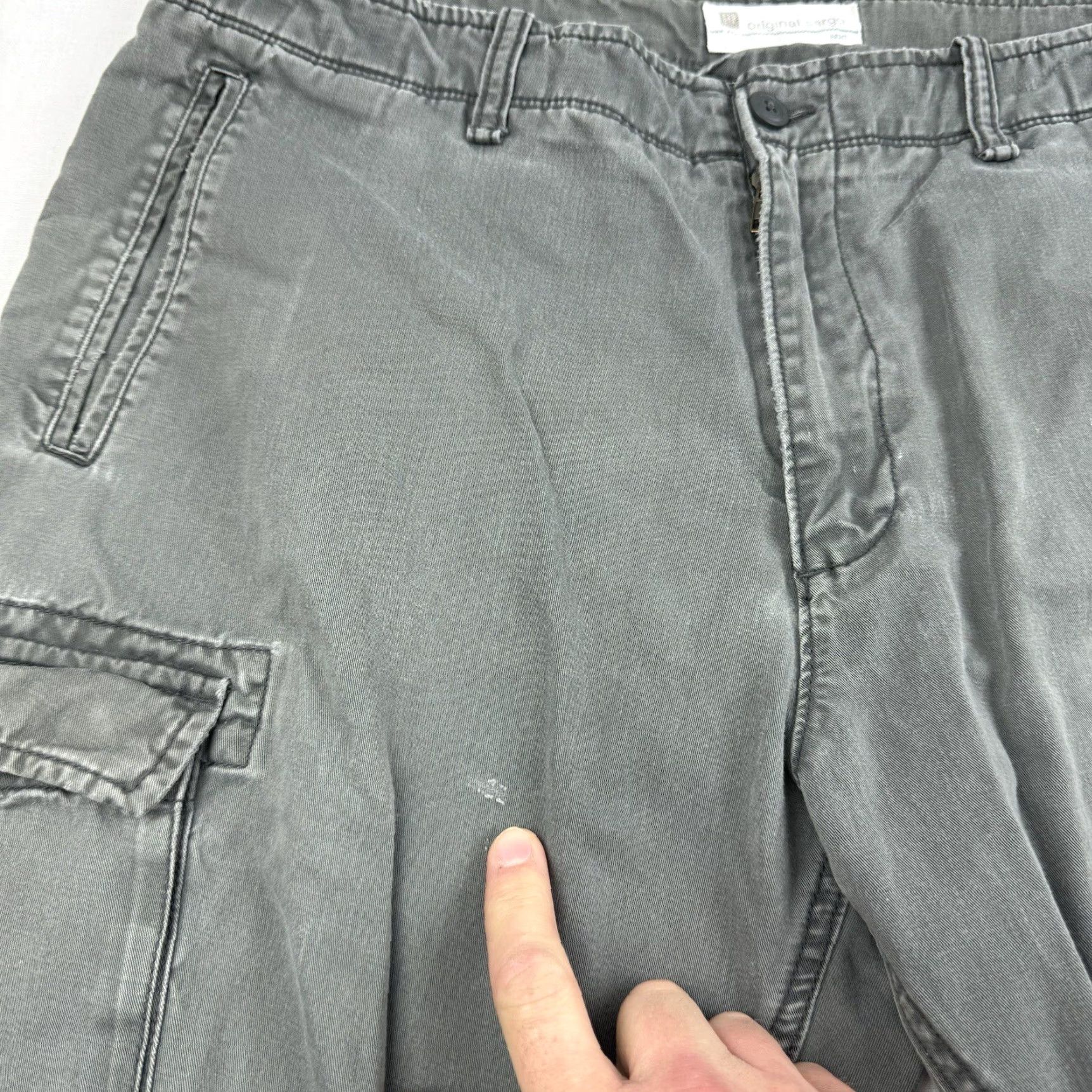 Gap VINTAGE Gap Cargo Pants Men 35x32 Green Grunge Y2K Casual Relaxed Denim Size US 35 - 2 Thumbnail