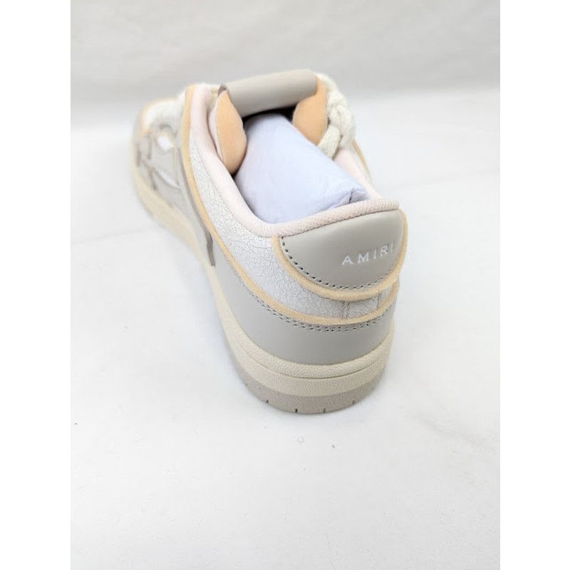 Amiri o1rshd1 Collegiate Skelton Low-Top Sneakers in Birch White Size US 12 / EU 45 - 11 Thumbnail