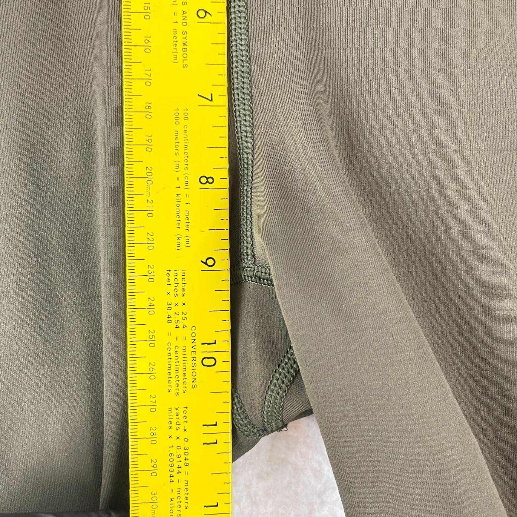 Lululemon Lululemon Smooth Stride Crop Legging Pants Womens Size 6 Green Pull On Yoga Size 28" / US 6 / IT 42 - 7 Thumbnail