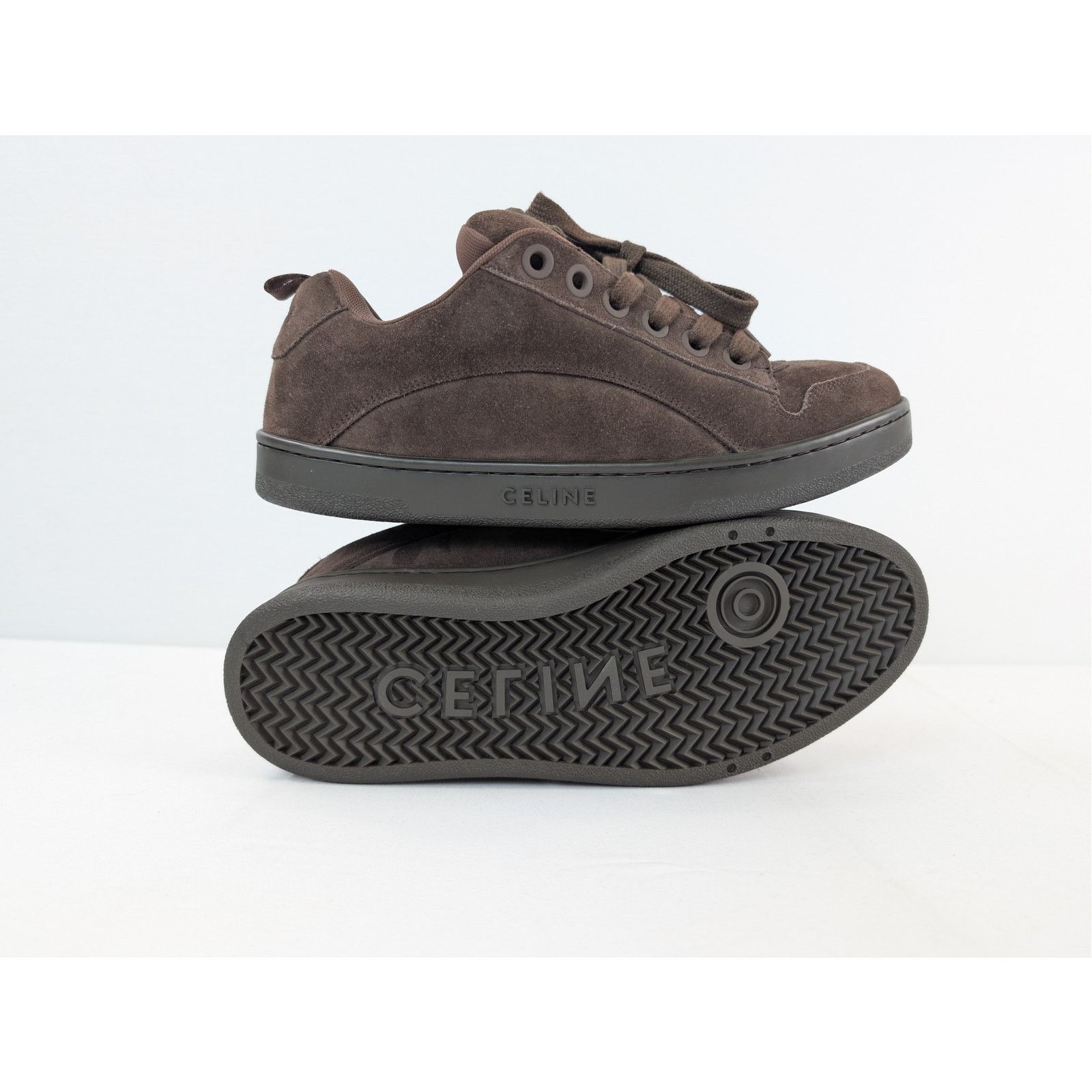 Celine o1rshd1 Suede Calfskin & Mesh Huntington Low top Sneakers Size US 10 / EU 43 - 12 Thumbnail