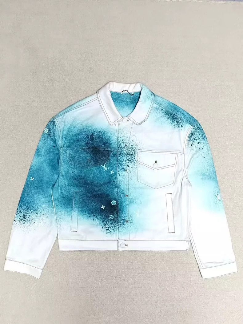 Louis Vuitton Louis Vuitton Starry Sky White and Blue Tie-Dye Splash-Ink Size US L / EU 52-54 / 3 - 1 Thumbnail