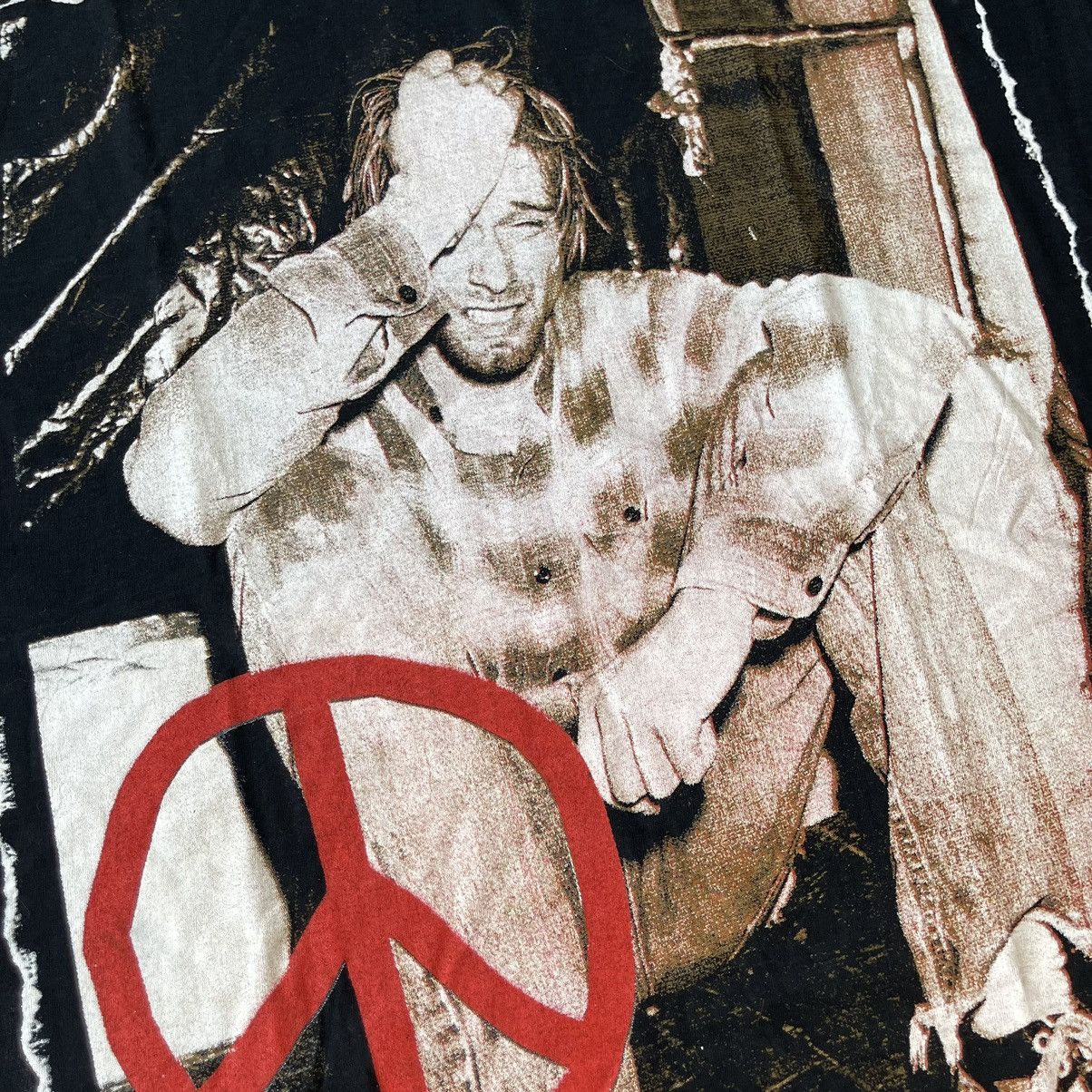Band Tees × Nirvana × Vintage 1990s Nirvana Crying Kurt Cobain Grunge Is Dead T-Shirt Size US L / EU 52-54 / 3 - 2 Thumbnail