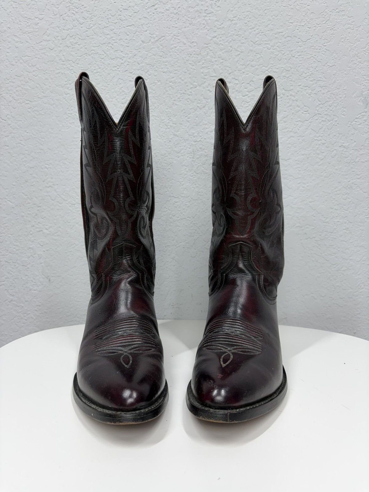 Dan Post Vintage A98 Western Style Cowboy High Leather Biker Boots Size US 8 / EU 41 - 7 Thumbnail