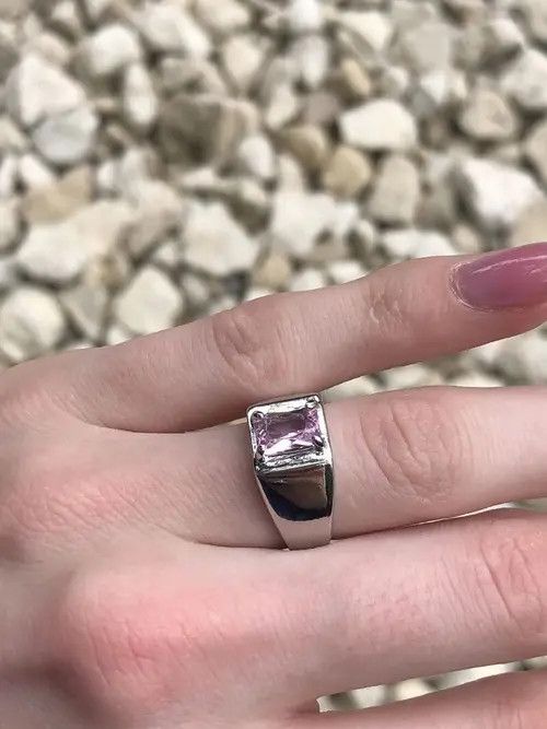 Jewelry × Vintage 2 pcs / Set Sparkling Pink and Yellow Zircon Rings Size ONE SIZE - 3 Thumbnail