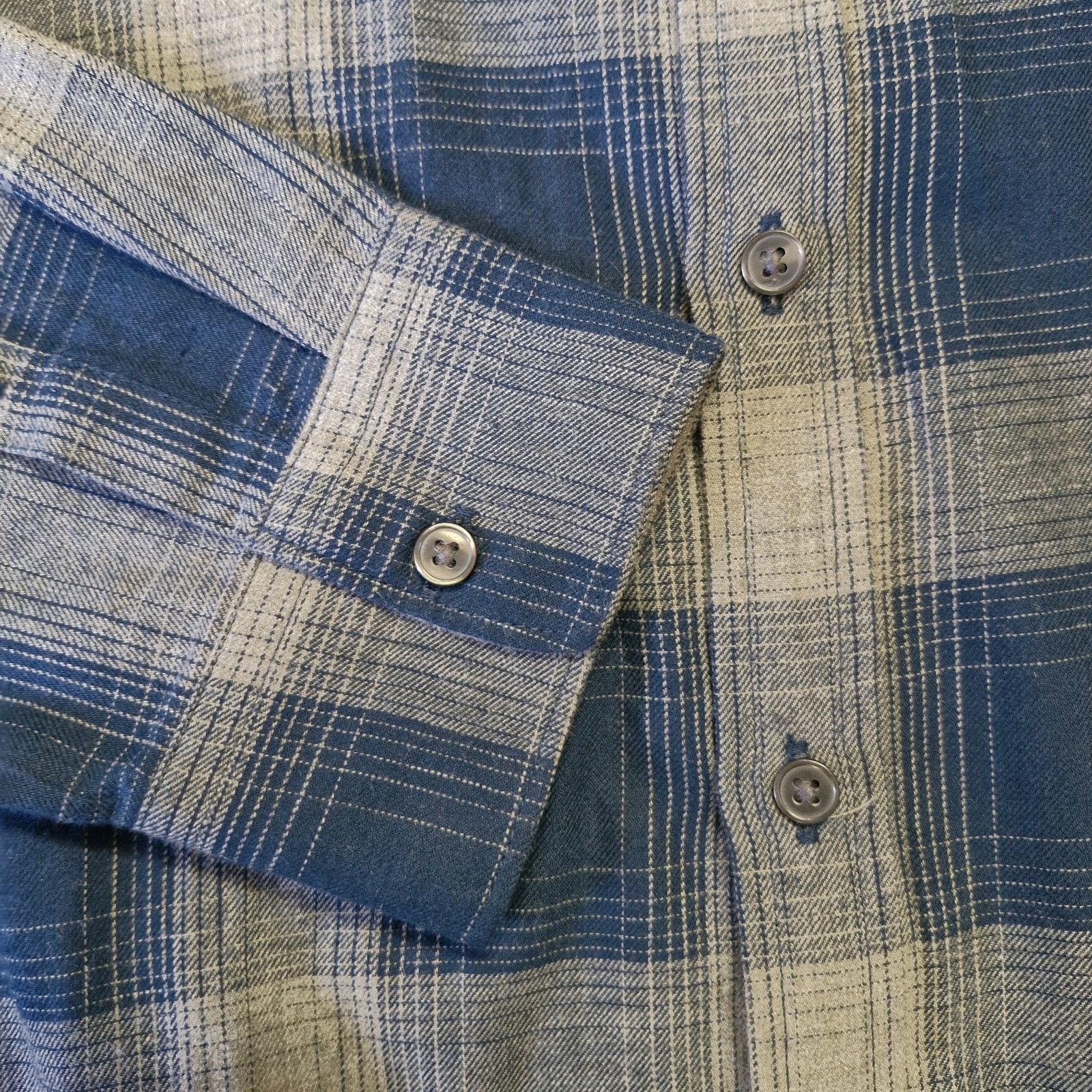 Slate & Stone Slate & Stone Gray Blue Plaid Shirt Men’s Size L Long Sleeve Size US L / EU 52-54 / 3 - 4 Thumbnail