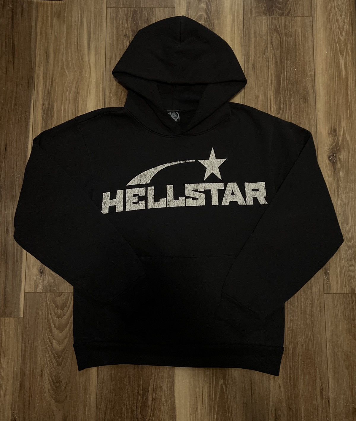 image of Hellstar Black Uniform Hoodie in Grey, Men's (Size Small)