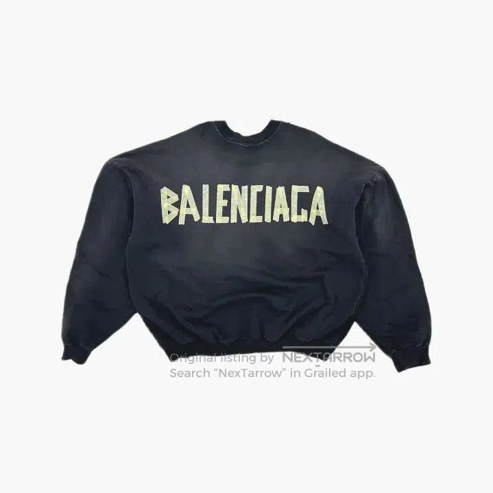 Balenciaga Balenciaga Black Logo Print Long Sleeve Sweatshirt. Size US XS / EU 42 / 0 - 3 Thumbnail