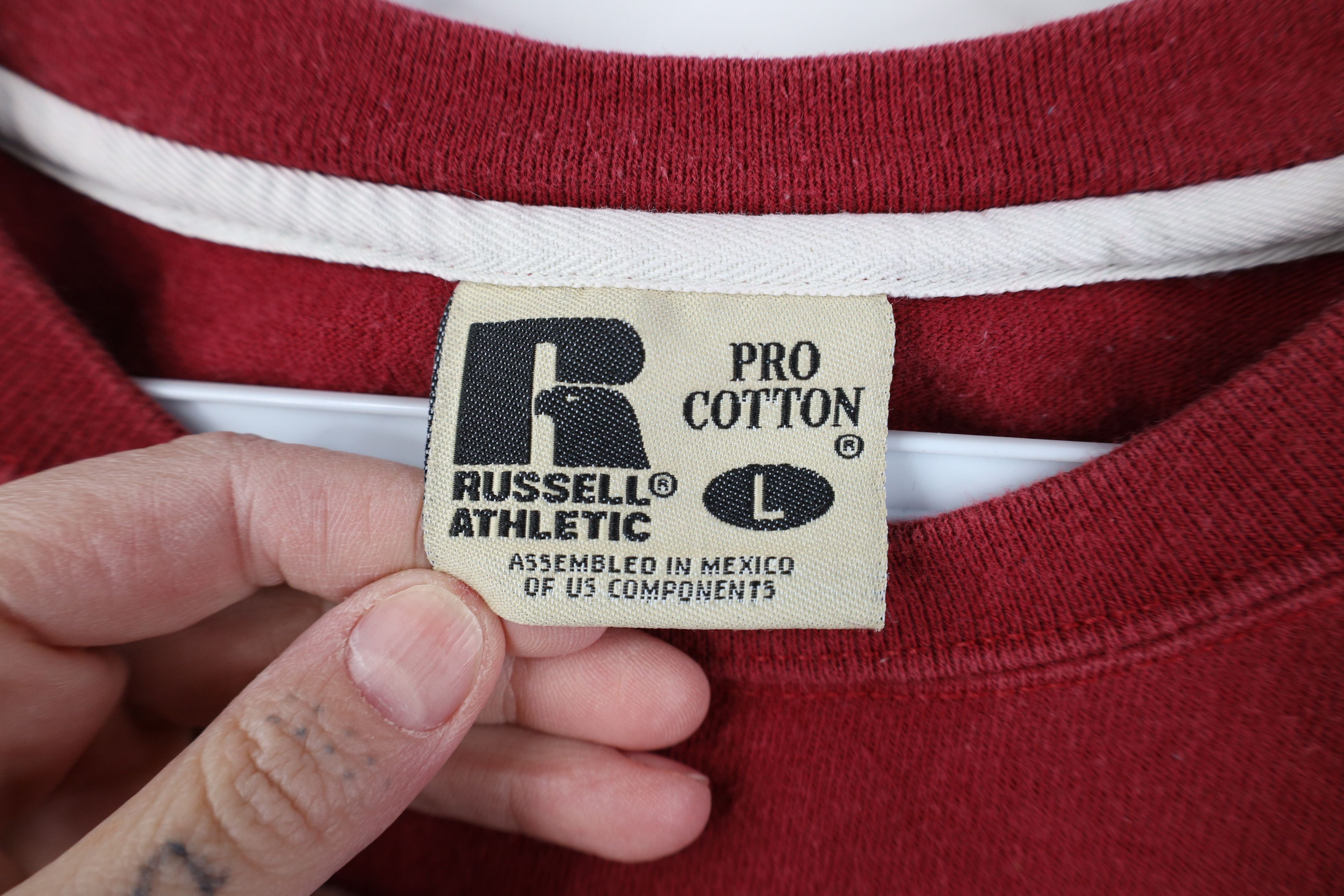 Russell Athletic Vintage 90s Russell Athletic Cotton Football Jersey T-Shirt Size US L / EU 52-54 / 3 - 10 Thumbnail