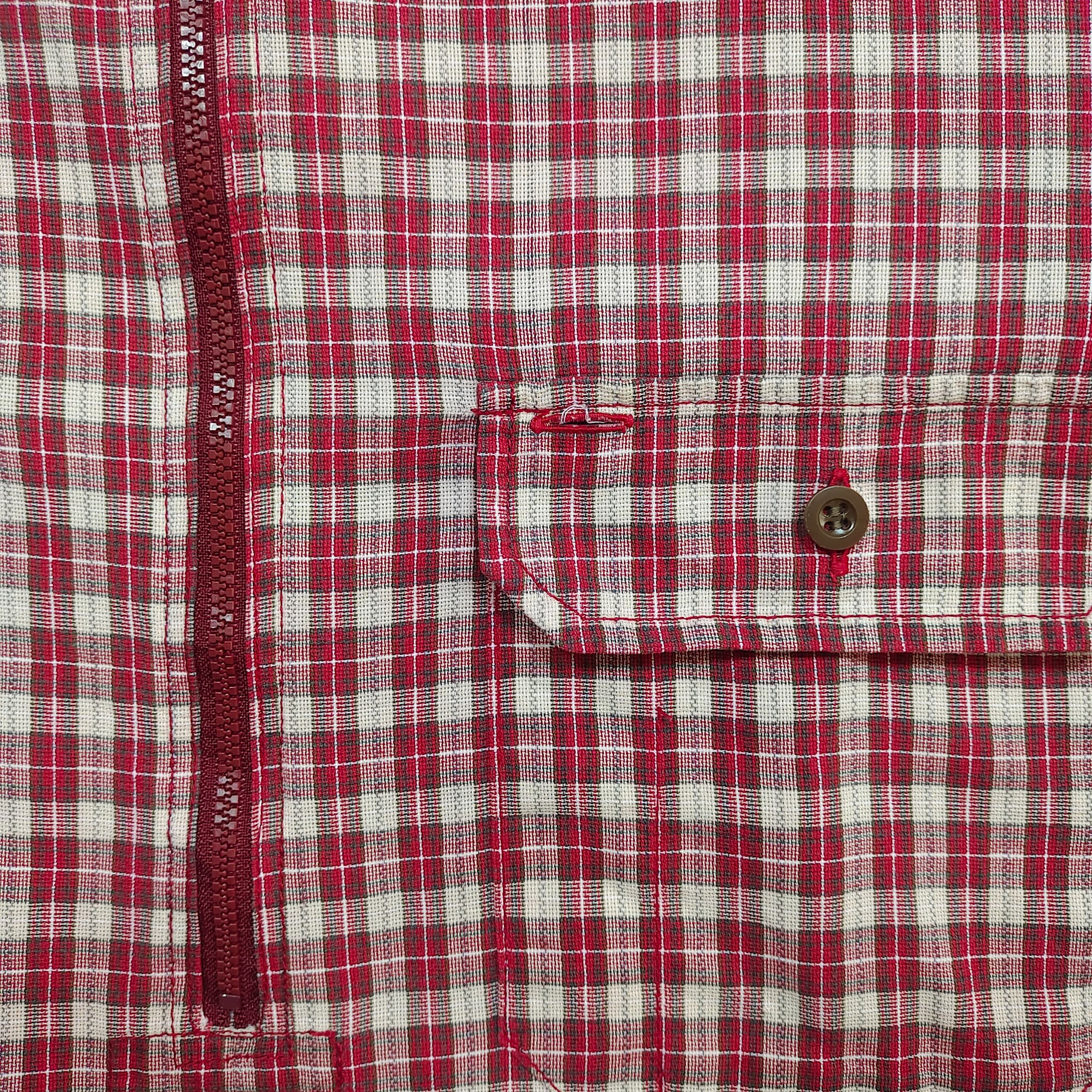 Nigel Cabourn Vintage Nigel Cabourn Authentic Red Gingham Half-Zip Smock Size US L / EU 52-54 / 3 - 6 Thumbnail