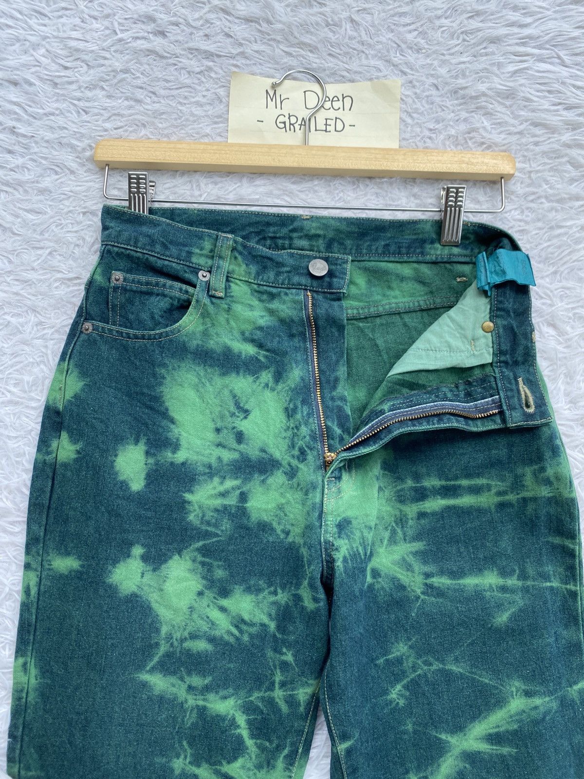 Japanese Brand Vintage 90s Japanese Brand Tie Dye Flash Jeans Pants Size US 27 - 8 Thumbnail