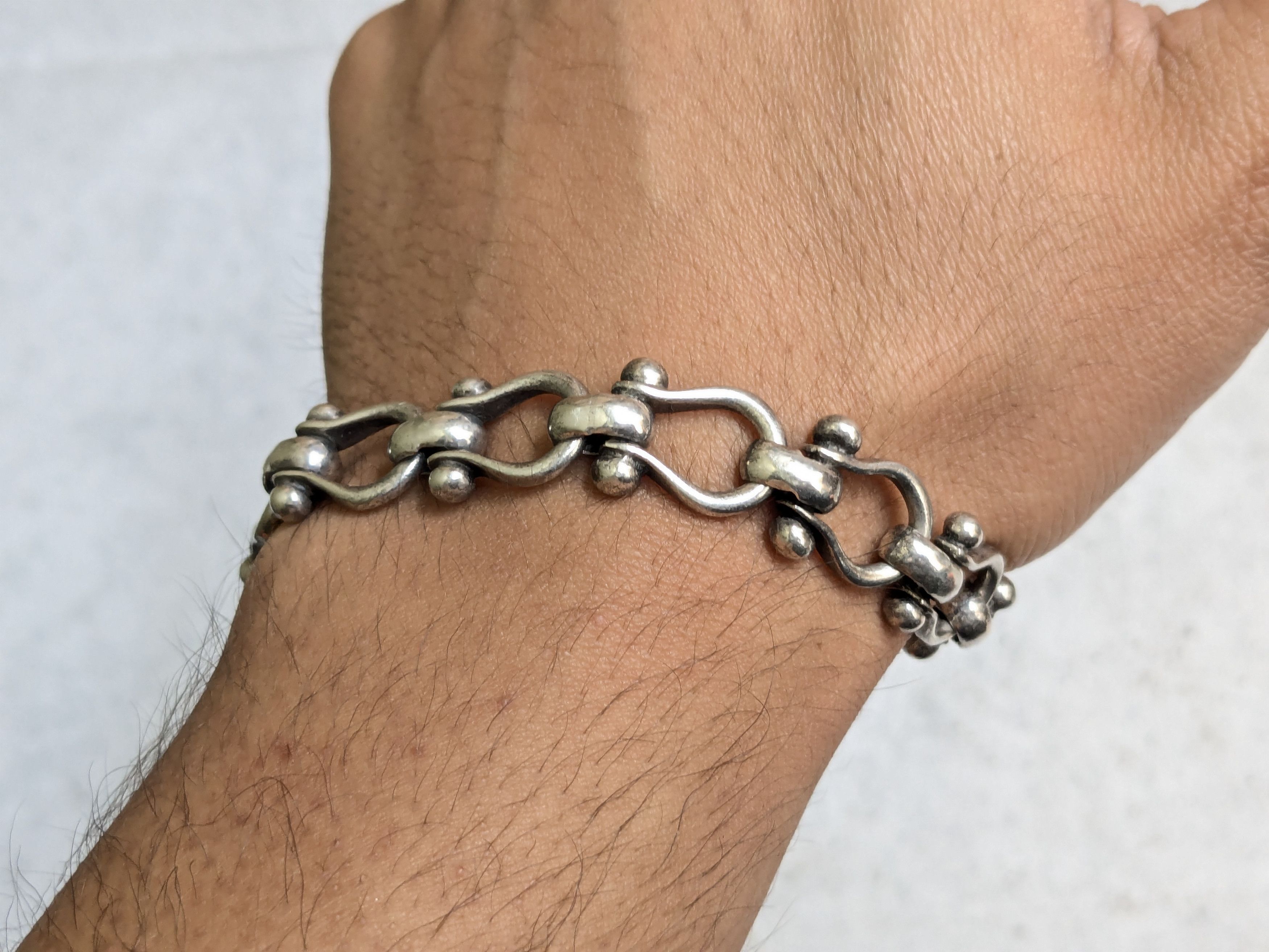 Jewelry Vintage Sterling Silver Equestrian Bracelet Taxco 7.75" Size ONE SIZE - 12 Thumbnail
