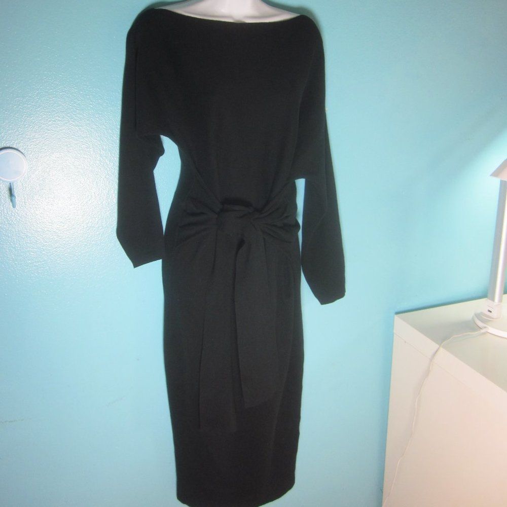 Other Runaway The Label Black "Moxie" Knit Long Sleeve Midi Sheath Size S / US 4 / IT 40 - 8 Thumbnail