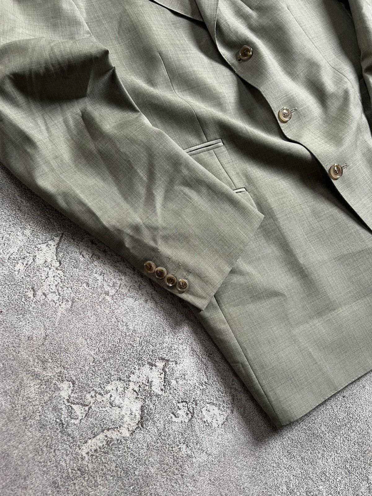 Burberry Vintage Burberry London 2 Two Piece Suit EU 52 Blazer Pants Size 52S - 7 Thumbnail