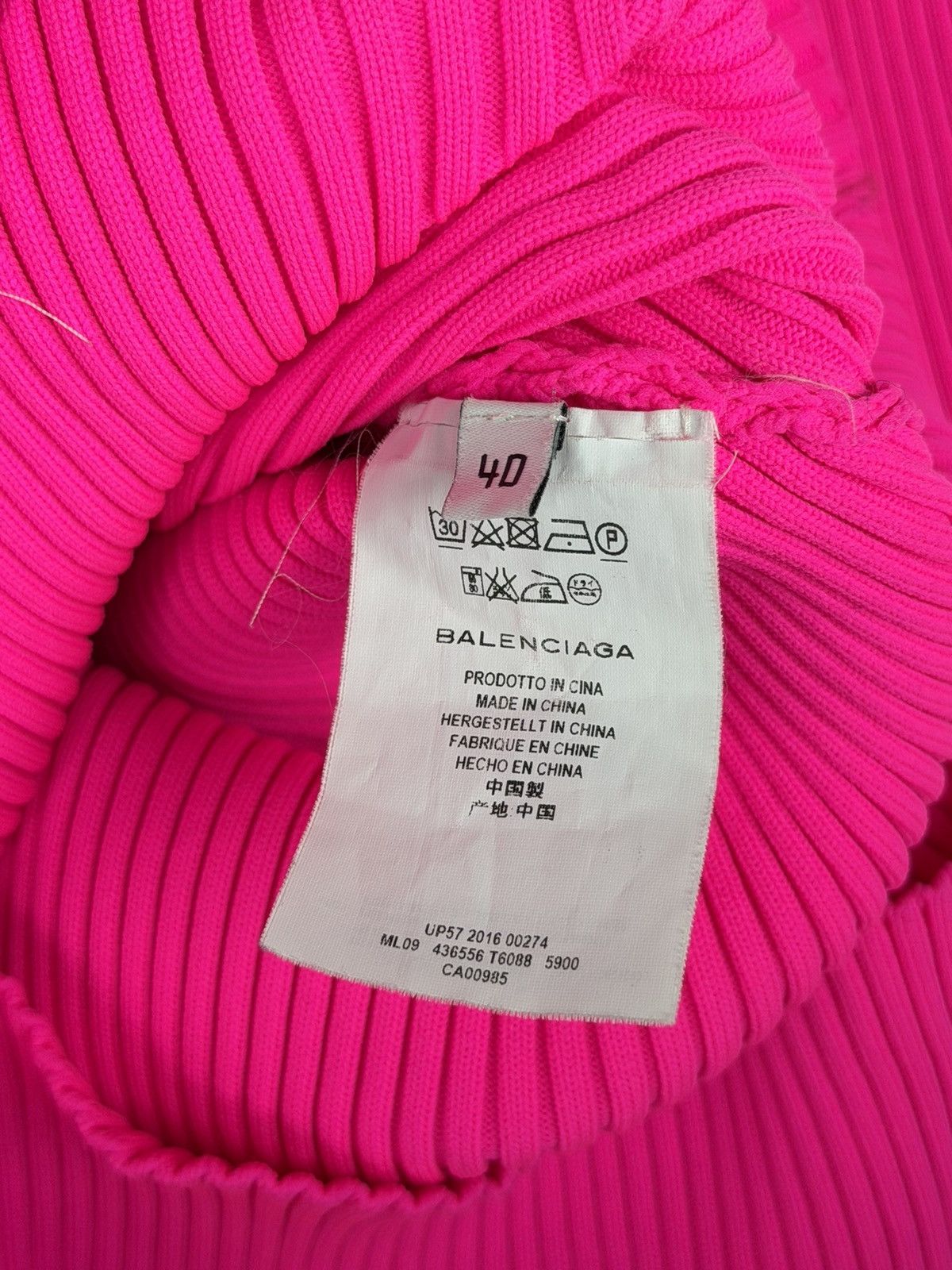 Balenciaga Balenciaga Pink Pleated Turtle Neck Size S / US 4 / IT 40 - 9 Thumbnail