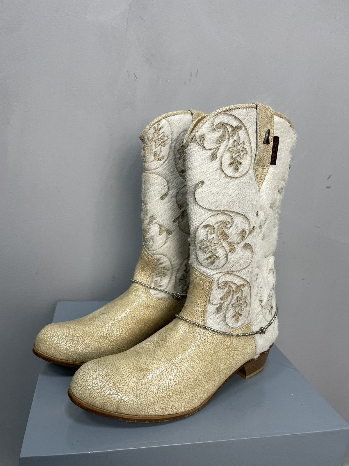 Vintage 90s Vintage Leather Cowboy Boots Western shoes GUIDI STYLE Size US 5 / IT 35 - 7 Thumbnail