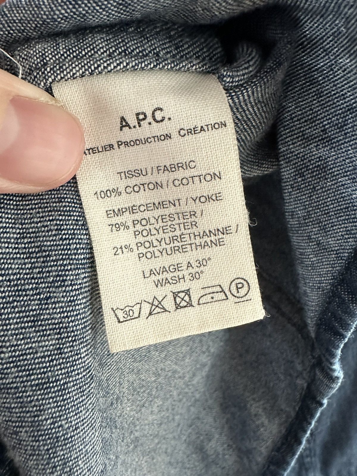A.P.C. APC Denim shirt with shoulder detail Size US S / EU 44-46 / 1 - 6 Thumbnail