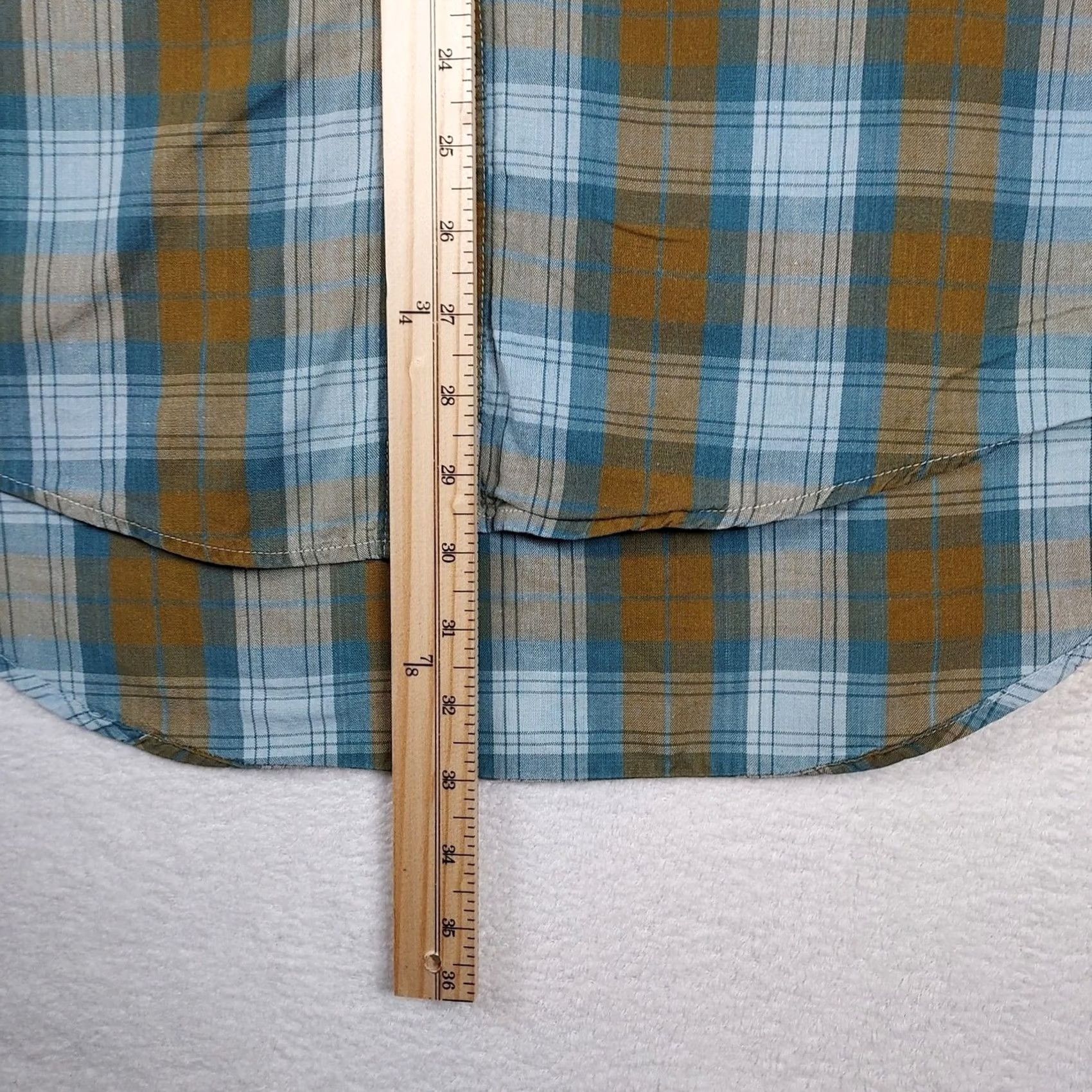Levi's VINTAGE Levi’s Real Indigo Cotton Plaid Button-Down Shirt XL Blue 90s Mens Regular Collar Long Sleeve Button-Down Embroidered Cotton 100% Size US XL / EU 56 / 4 - 5 Thumbnail