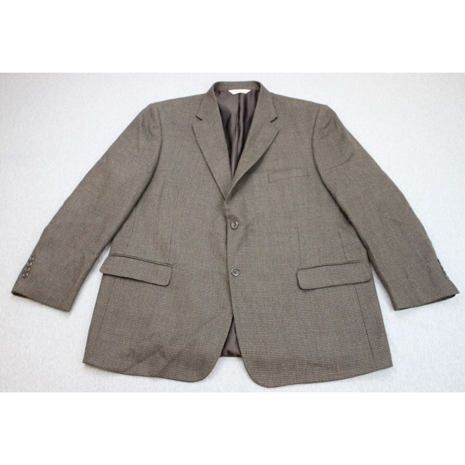 Pronto Uomo Pronto Uomo Blazer Mens 48R Houndstooth Lambs Wool 2 Button Size 48R - 1 Thumbnail