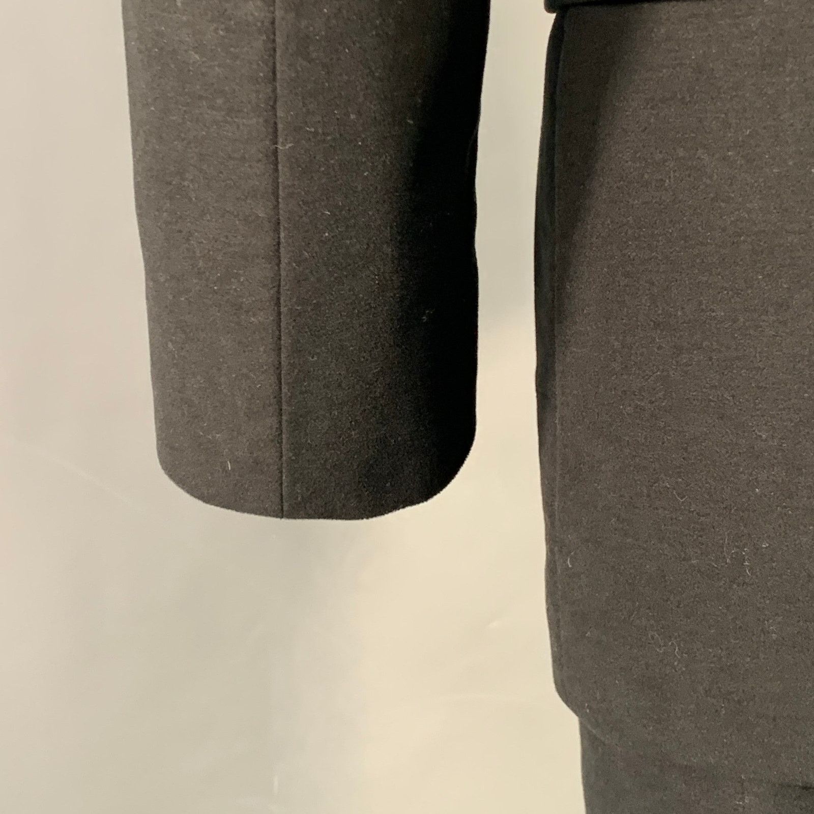 Prada PRADA Regular Black Velvet Cotton Blend Notch Lapel Suit Size 38R - 6 Thumbnail