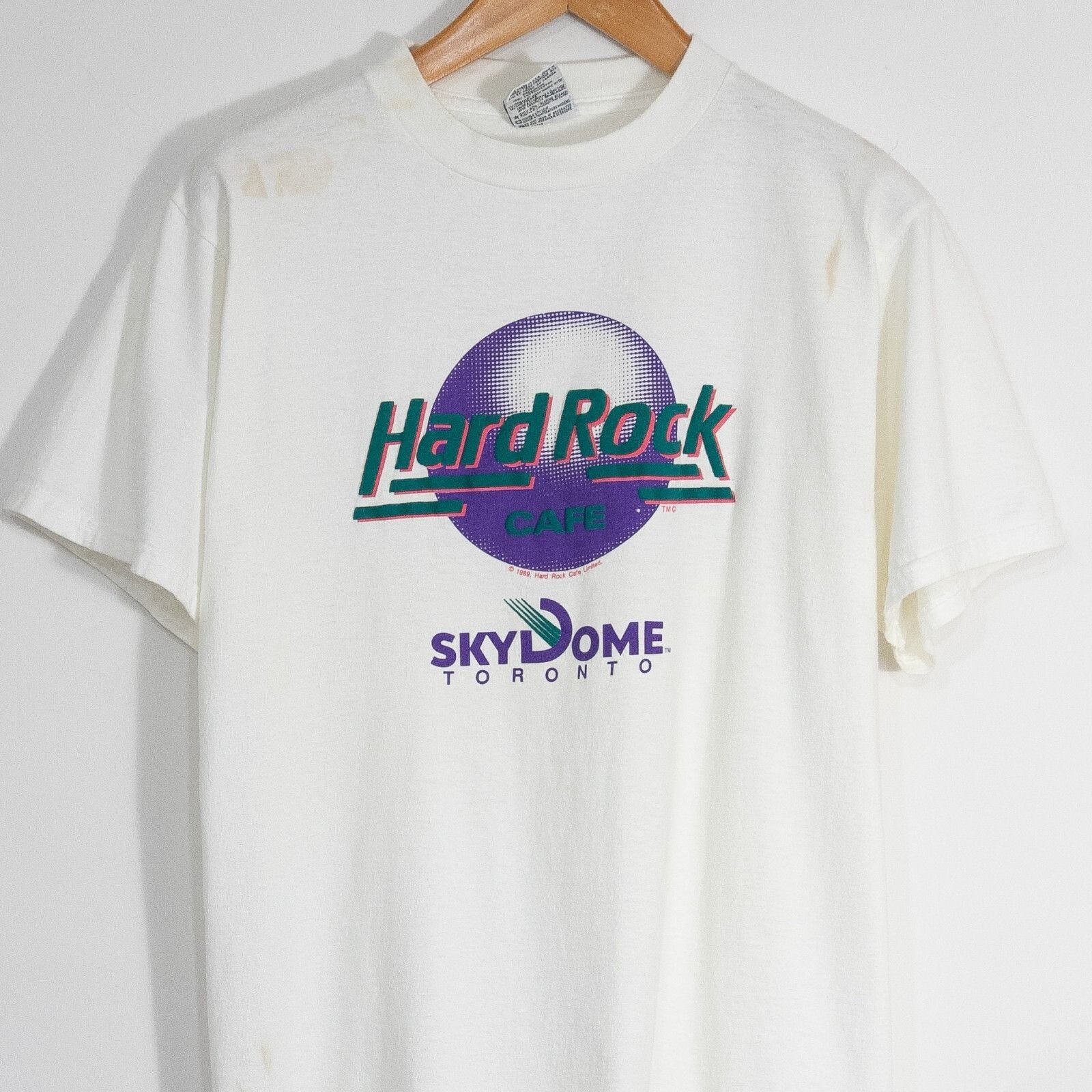 Vintage Vintage 80s Hard Rock Cafe T Shirt Large - Toronto Sky Dome Size US L / EU 52-54 / 3 - 2 Thumbnail