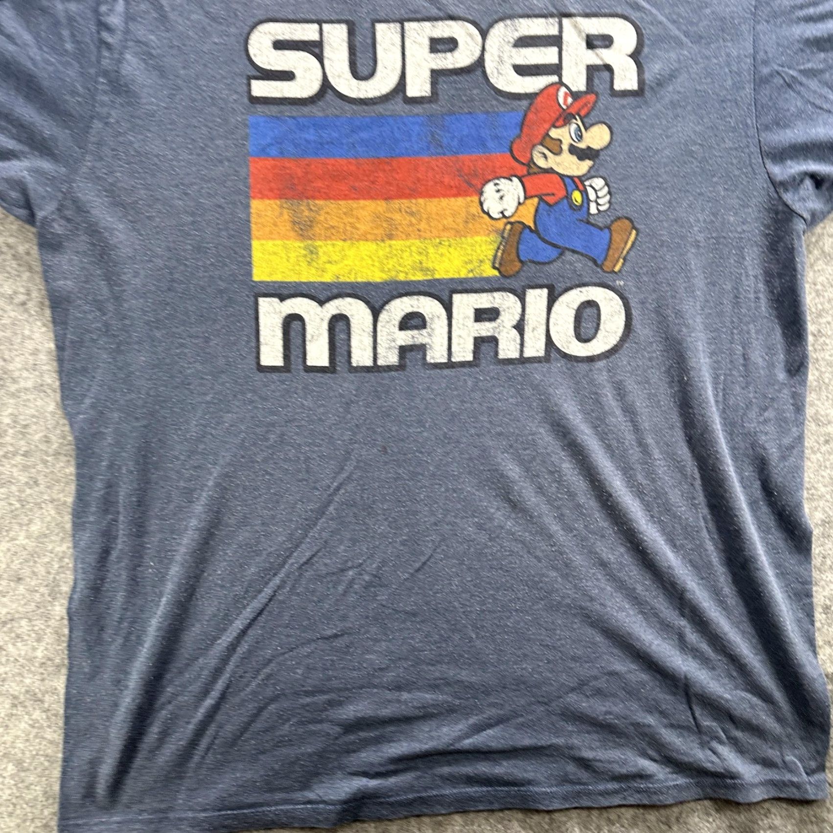 Nintendo VINTAGE Super Mario Shirt Mens XL Blue Nintendo Graphic Tee 2017 Retro Gaming Mario Bros Size US XL / EU 56 / 4 - 5 Thumbnail