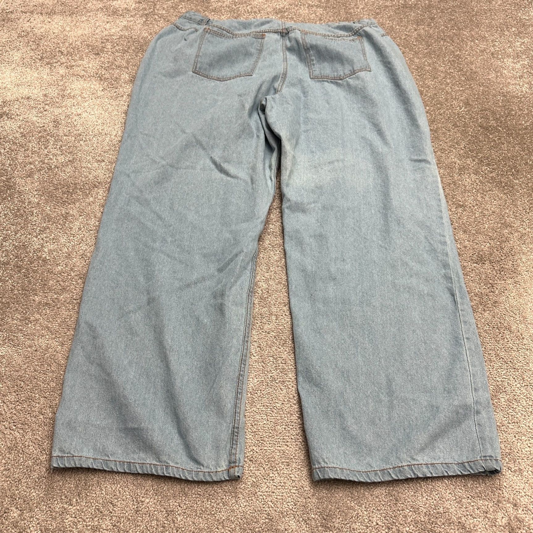 Vintage WOMAN WITHIN Jeans Women 26 Tall Blue Wide-Leg Denim 5-Pocket High Rise 100% Cotton Size 26" / US 2 / IT 38 - 2 Thumbnail