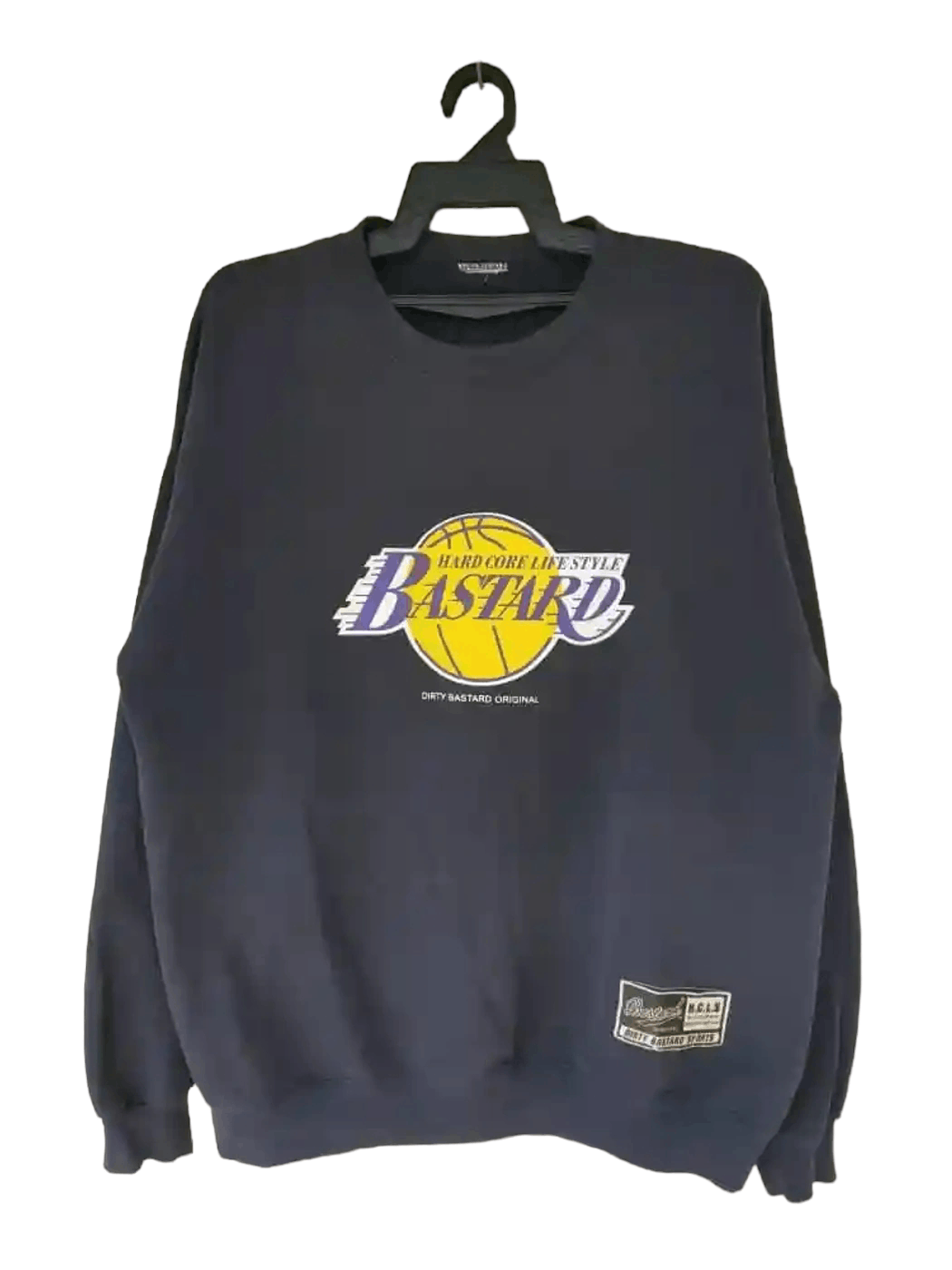 image of L A Lakers x Vintage Dirty Bastard L.a Lakers Jumper in Grey, Men's (Size XL)