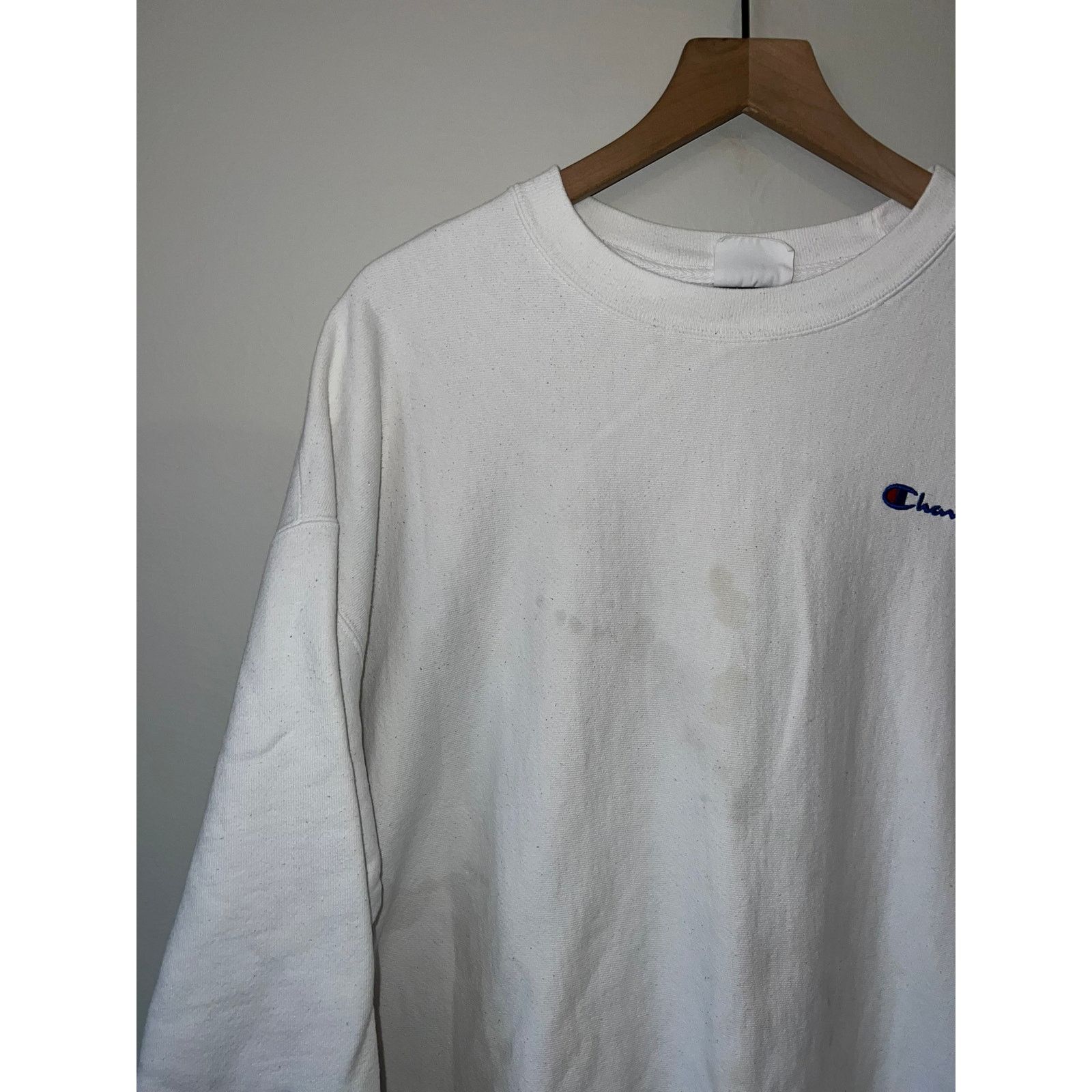 Champion Champion Reverse Weave Sweatshirt White Crewneck 2000s 3XL Size US XXL / EU 58 / 5 - 4 Thumbnail