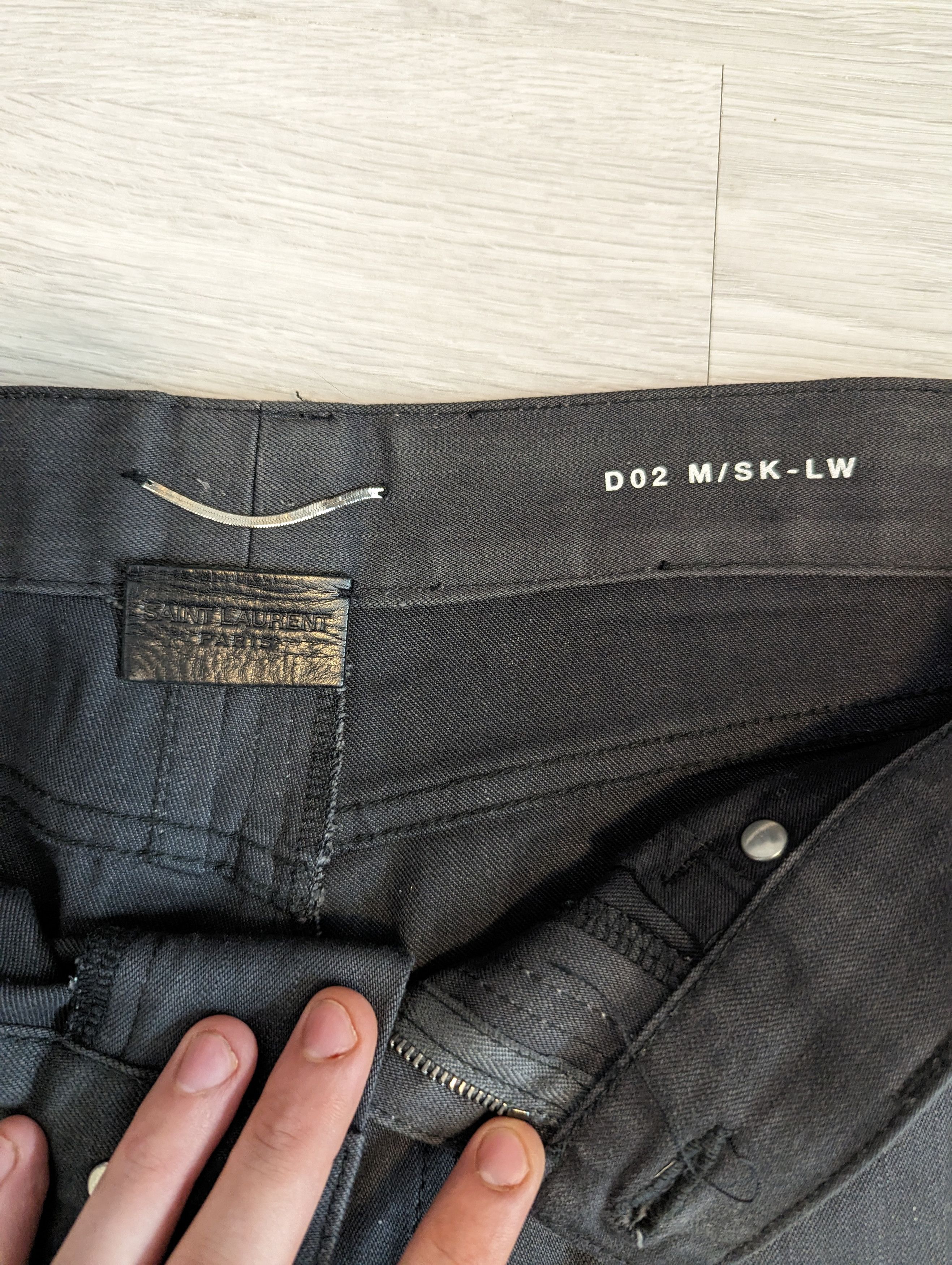 Saint Laurent Paris Saint Laurent - Japan Grey Wax Denim | Grailed 