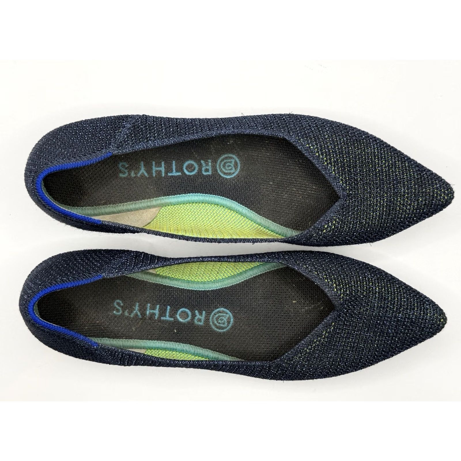 Rothy's Rothy’s Point Metallic Lattice Stitch Limited Edition Flats Woman US 8.5 Multicolor Knit Slip On Pointed Toe Size US 9 / IT 39 - 3 Thumbnail