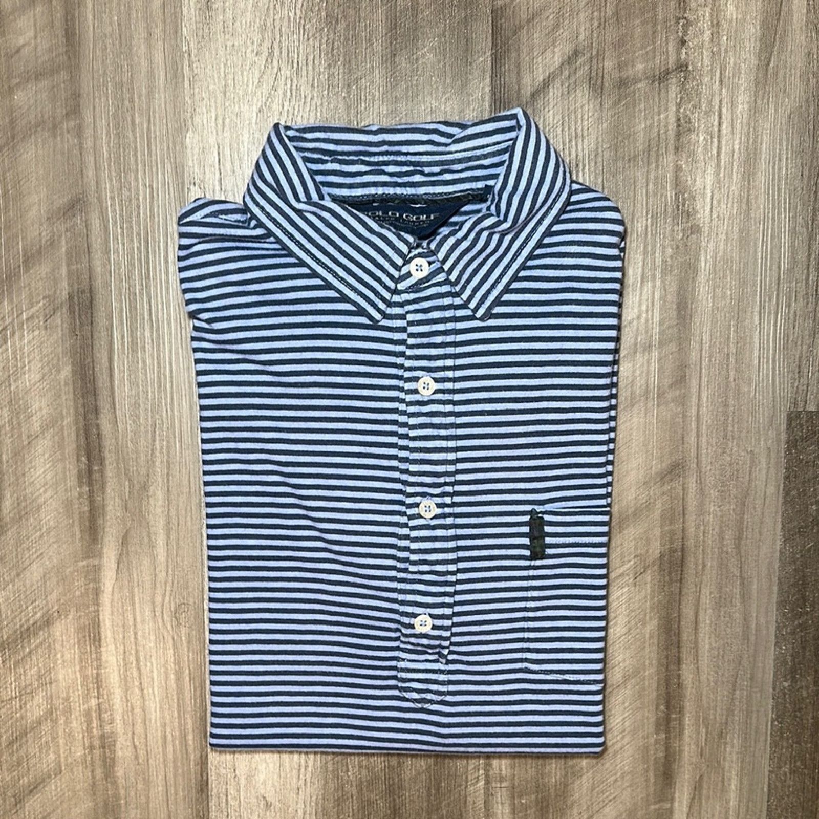 Ralph Lauren Ralph Lauren Vintage Polo Golf Striped Pocket Polo - Medium Size US M / EU 48-50 / 2 - 1 Thumbnail