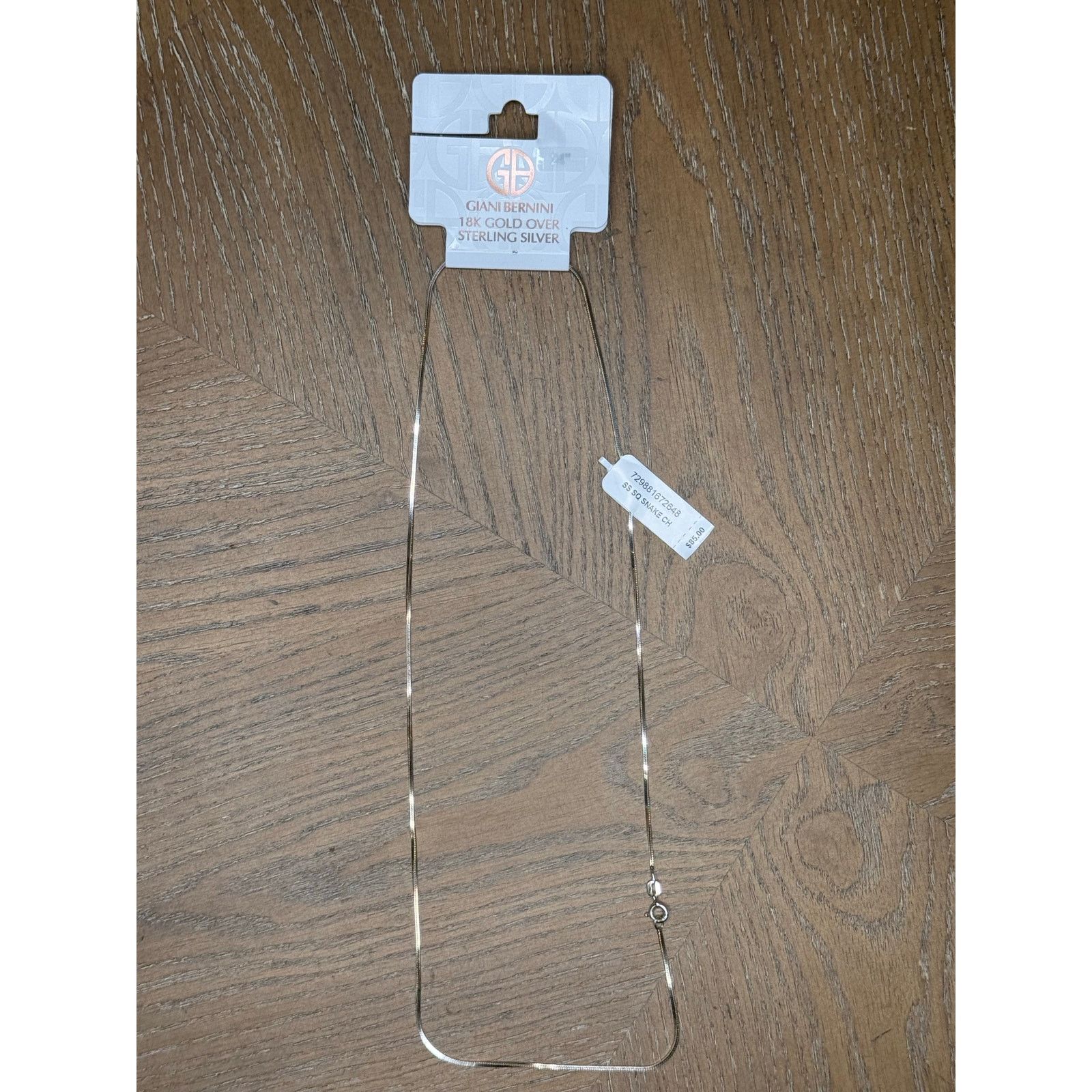 Giani Bernini Giani Bernini 18K Gold Over Sterling Silver Snake Necklace Size ONE SIZE - 2 Thumbnail