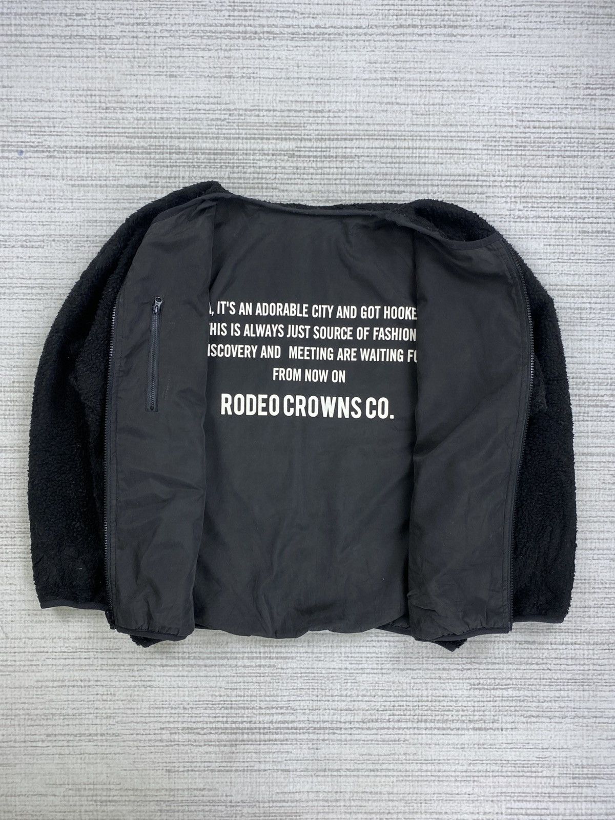 Japanese Brand × Vintage Vintage Rodeo Crown Reversible Fleece Black Jacket Size US L / EU 52-54 / 3 - 3 Thumbnail