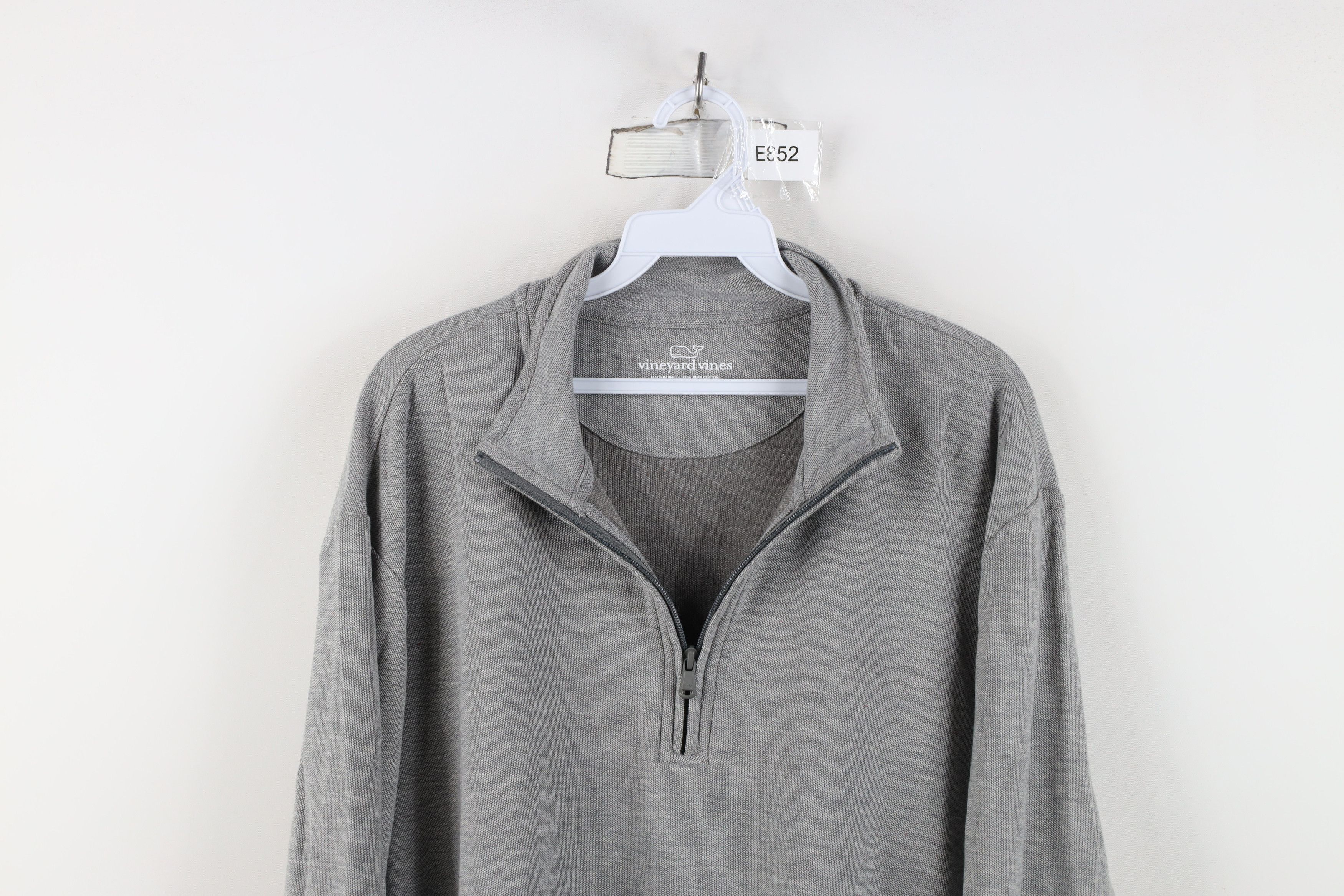 Vineyard Vines Vineyard Vines Cotton Knit Half Zip Pullover Sweater Gray Size US XL / EU 56 / 4 - 2 Thumbnail
