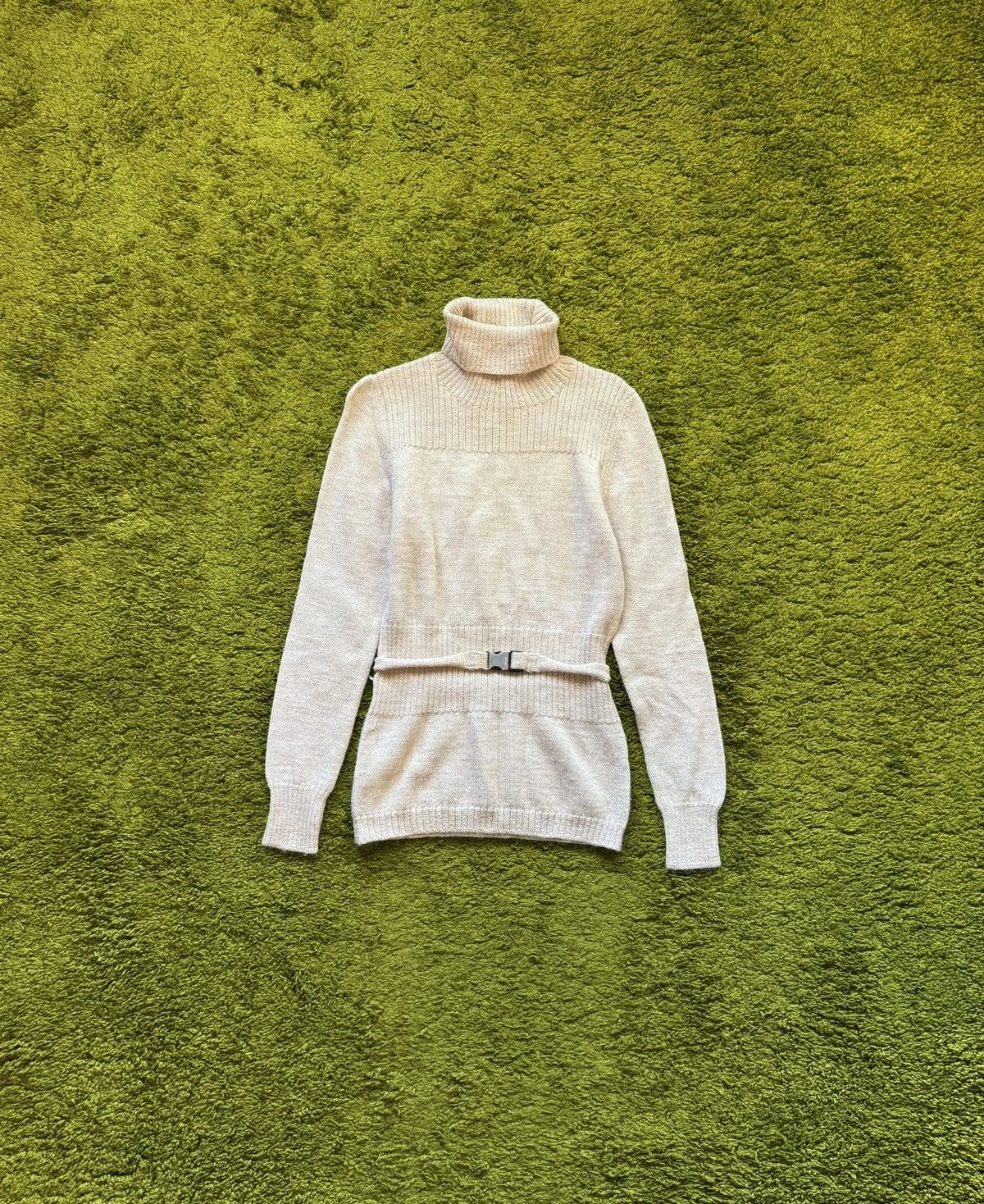 Prada Prada wool alpaca blend belted turtleneck sweater Size S / US 4 / IT 40 - 1 Thumbnail