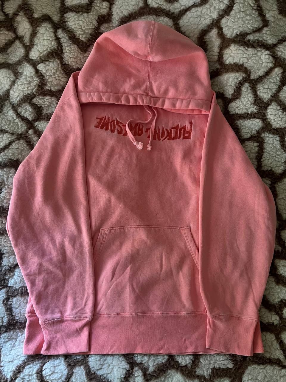Fucking Awesome Fucking Awesome Upside Down Logo Pink hoodie Size US L / EU 52-54 / 3 - 1 Thumbnail